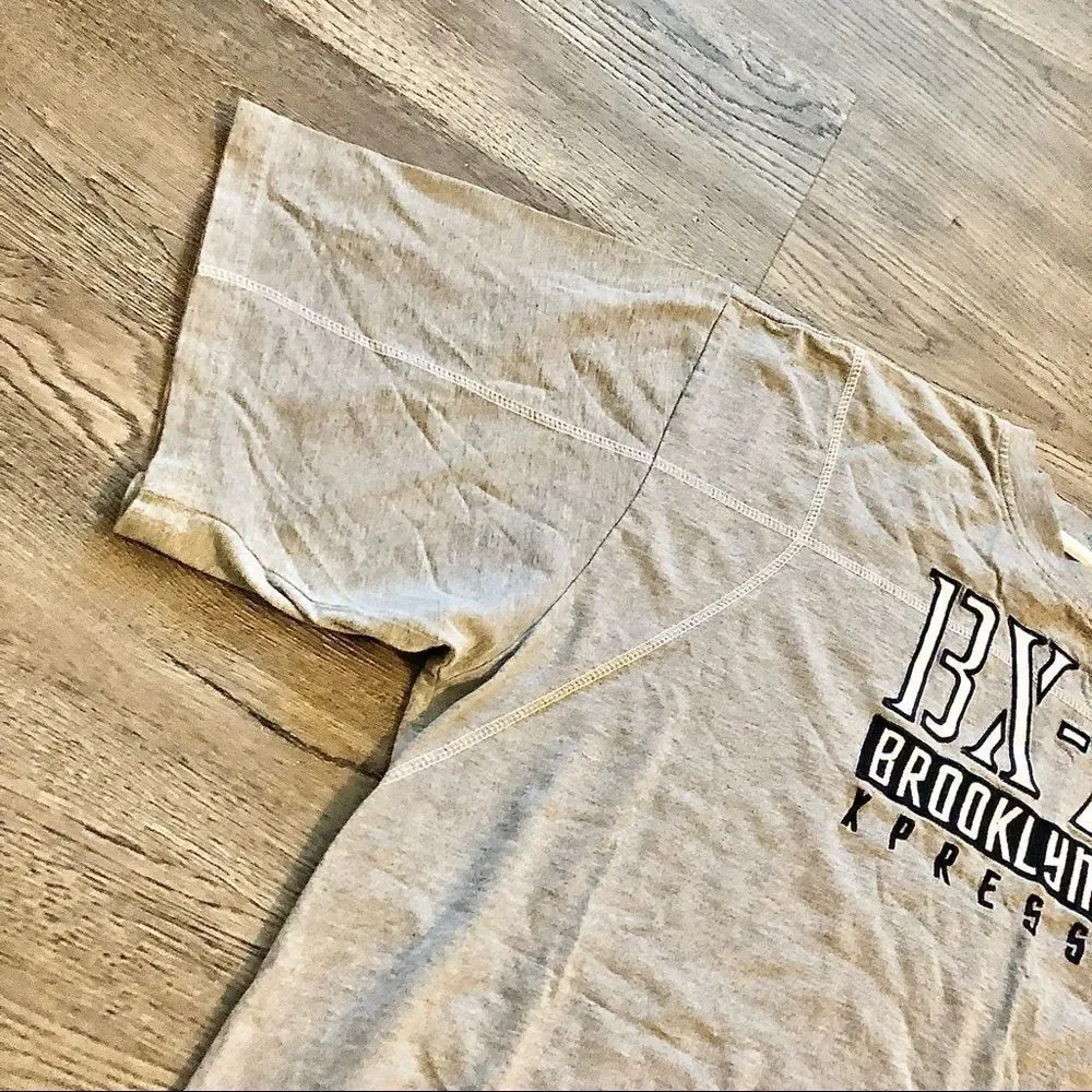 𝅺Bkx Brooklyn Express Mens Vented Comfort Tee T Shirt Size 3XL Gray Cotton Vtg